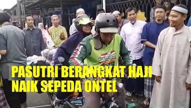 Heboh Pasutri Berangkat Haji Naik Sepeda Ontel di Purwokerto