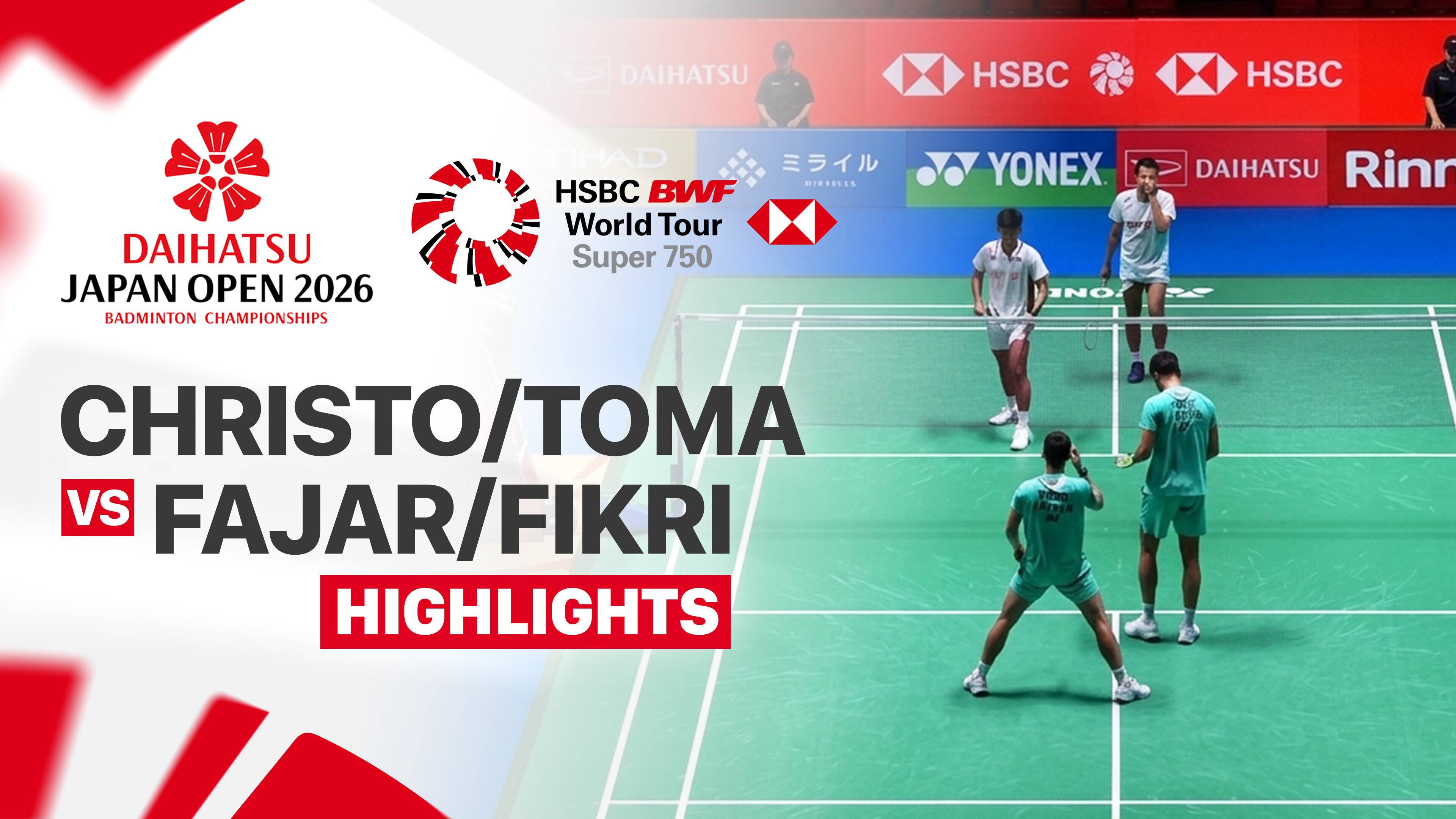 Christo Popov/Toma Junior Popov (FRA) vs Fajar Alfian/Muhammad Shohibul Fikri (INA) - Men's Doubles Round of 32 | Daihatsu Japan Open 2026