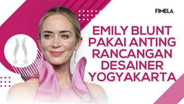 Emily Blunt Pakai Anting Rp 900 Juta Rancangan Pemuda Yogyakarta