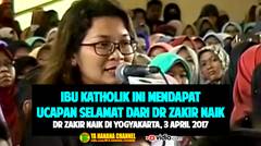 Ibu Katholik ini Mendapat Ucapan Selamat dari Dr Zakir Naik di UYM Yogyakarta 3 April 2017
