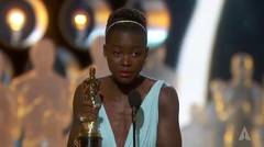 Lupita Nyong'o Winning Best Supporting Actress Oscar 2014