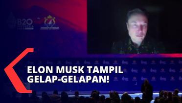 Gelap-gelapan saat Hadir Virtual di B20 Summit, Elon Musk Mengaku Rumahnya Mati Lampu!