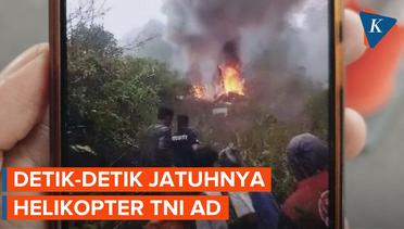 Jatuhnya Helikopter TNI AD di Ciwidey Mengagetkan Warga Sekitar