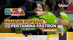 HIghlights | Perebutan Tempat Ketiga: Jakarta Mandiri Popsivo Polwan vs Jakarta Pertamina Fastron | PLN Mobile Proliga Putri 2022