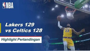 NBA I Cuplikan Pertandingan Lakers 129 vs Celtics 128