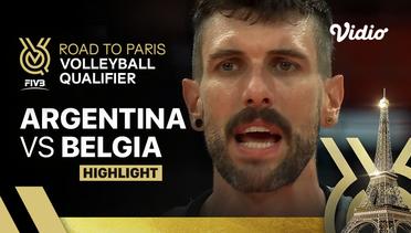 Argentina vs Belgia - Match Highlights | Men's FIVB Road to Paris Volleyball Qualifier