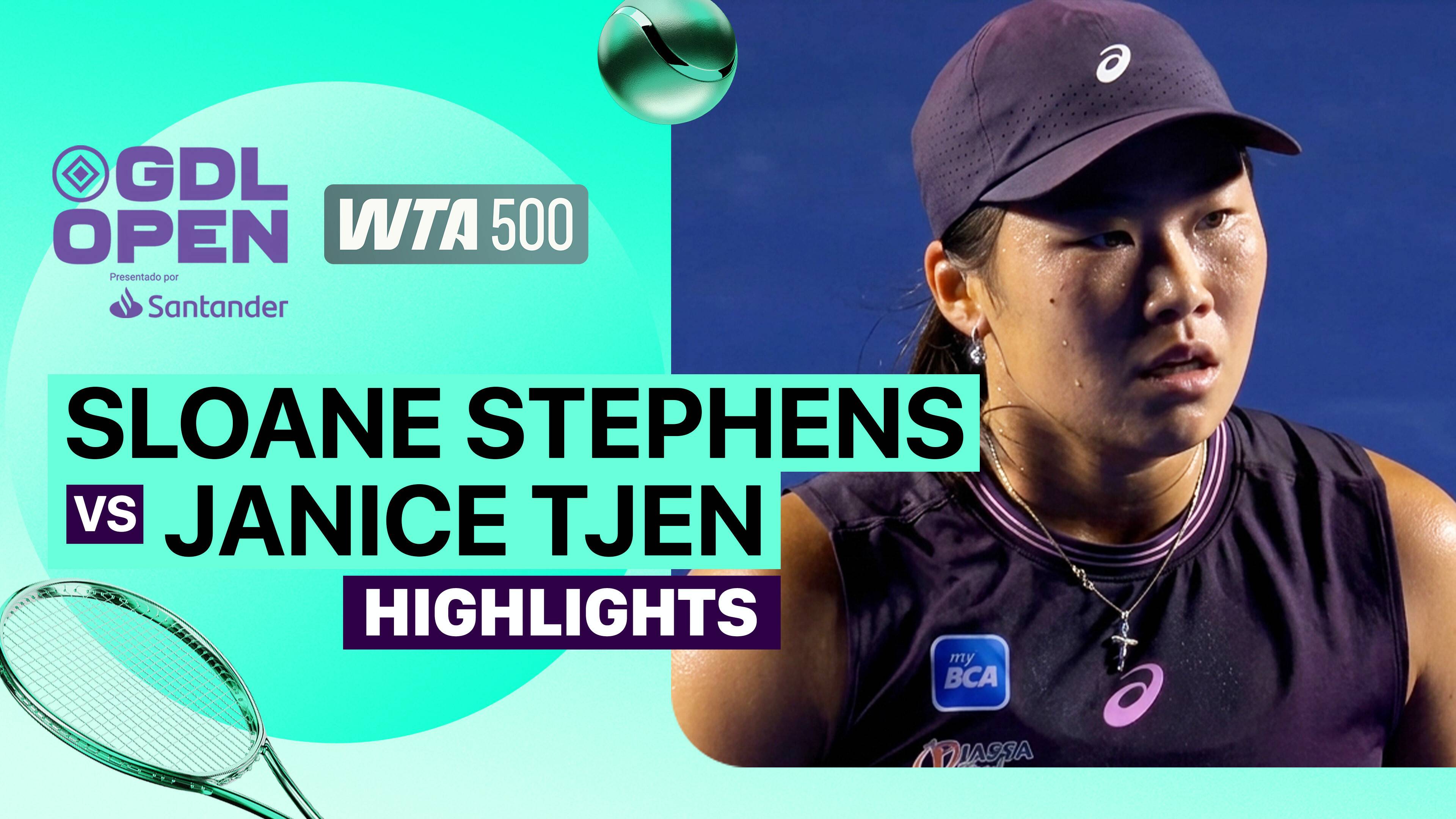 Sloane Stephens vs Janice Tjen - Women's Singles Round of 16 | WTA 500: Guadalajara Open presentado por Santander 2026