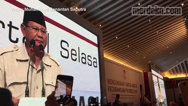 Prabowo Tolak Perhitungan Suara yang Curang