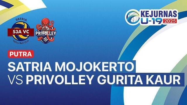 Putra: Satria Mojokerto vs Privolley Gurita Kaur - Full Match | Kejurnas Bola Voli Antarklub U-19 2025