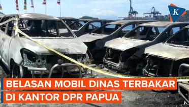 12 Mobil Dinas Terbakar di Area Parkir DPR Papua