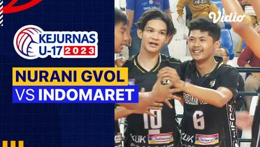 Semifinal Putra: Nurani GVOL vs Indomaret - Full Match | Kejurnas Bola Voli Antarklub U-17 2023