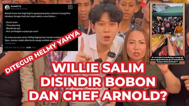 Willie Salim Ditegur Helmy Yahya Soal Masak Rendang, Bobon Santoso Dan Chef Arnold Ikutan Nyindir?