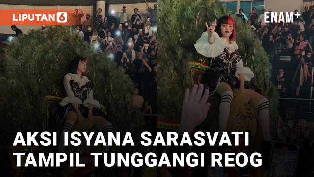 Tunggangi Reog Ponorogo, Aksi Isyana Sarasvati Tampil Beda Saat Konser Bikin Ngakak