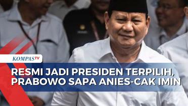 Sapa Anies dan Cak Imin saat Penetapan KPU, Prabowo: Saya Pernah di Posisi Anda