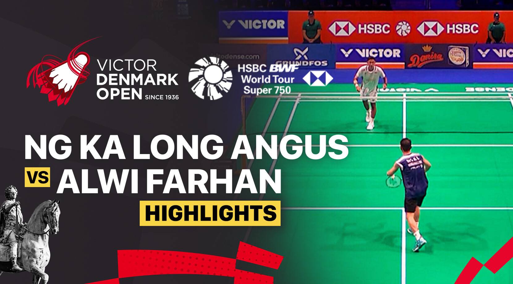 Ng Ka Long Angus (HKG) vs Alwi Farhan (INA) - Men's Singles Round of 32 | VICTOR Denmark Open 2025