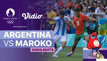 Argentina vs Maroko - Sepak Bola Putra - Highlights | Olympic Games Paris 2024