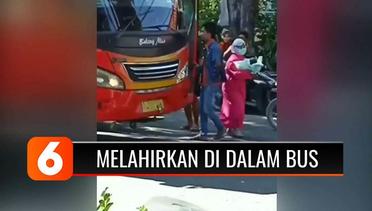Seorang Ibu di Mojokerto Melahirkan di Dalam Bus yang Sedang Melaju