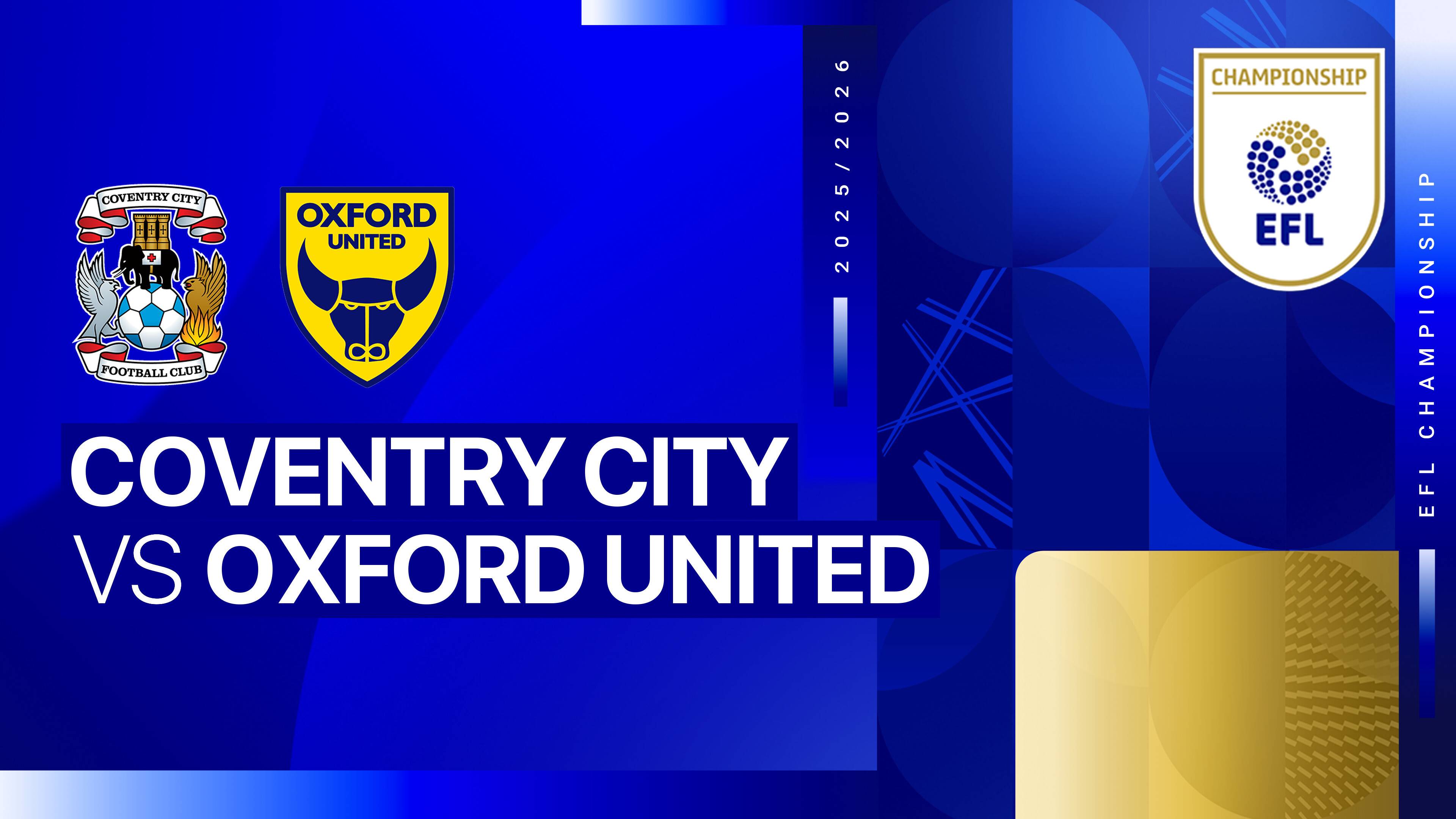 Coventry City FC vs Oxford United FC