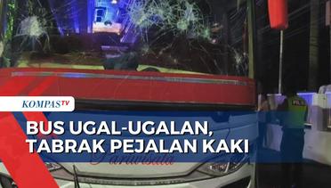 Bus Dirusak Massa Usai Ugal-Ugalan dan Tabrak Kendaraan dan Pejalan Kaki di Medan