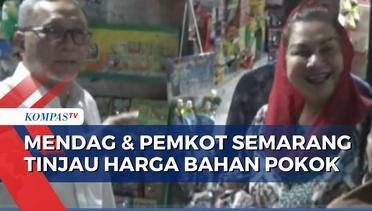 Ditemani Wali Kota Semarang Hevearita, Mendag Tinjau Harga Bahan Pokok di Pasar Tradisional Bulu