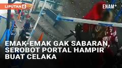 Viral Emak-Emak Bermotor Nggak Sabaran, Masuk Portal Parkiran Sembarangan Hampir Buat Celaka