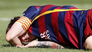 Lionel Messi Cedera Lutut dan Absen 2 Bulan