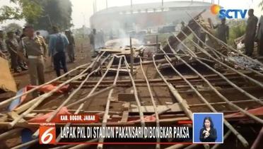 Razia Lapak PKL di Stadion Pakansari Bogor Diwarnai Aksi Protes - Liputan6 Siang