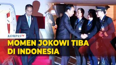 Momen Jokowi Tiba di Indonesia Usai Lawatan ke Arab Saudi dan Amerika Serikat
