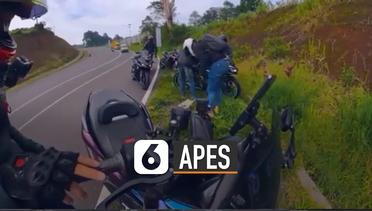 Apes, 2 Motor Penolong Jatuh Saat Bantu Korban Kecelakaan