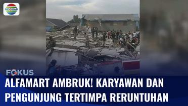 Alfamart di Kab. Banjar Ambruk, Karyawan dan Pengunjung Tertimpa Reruntuhan | Fokus