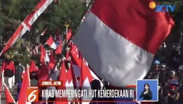 Jelang HUT RI, Ratusan Warga Jember Lakukan Kirab Bendera Merah Putih - Liputan6 Siang
