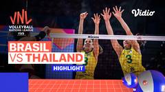 Match Highlights | Brasil vs Thailand | Women's Volleyball Nations League 2022