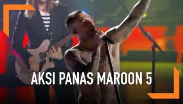 Aksi 'Panas' Maroon 5 di Super Bowl 2019