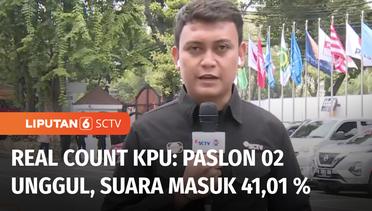 Real Count KPU Sementara Paslon 02 Unggul, Suara Masuk 41,01 Persen | Liputan 6