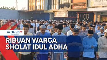 Ribuan Warga Pekalongan Sholat Idul Adha di Pinggir Jalan Pantura