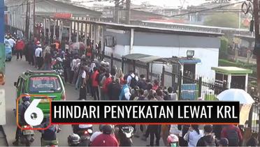 Hindari Penyekatan Jalan, Warga Pilih Naik KRL Agar Bisa Bekerja di Jakarta | Liputan 6