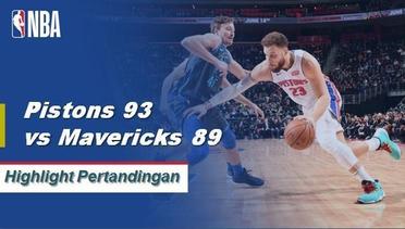 NBA I Cuplikan Hasil Pertandingan :  Pistons 93 vs Mavericks 89