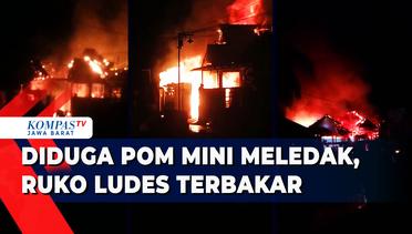 Video Amatir Warga Rekam Kebakaran Ruko di Indramayu