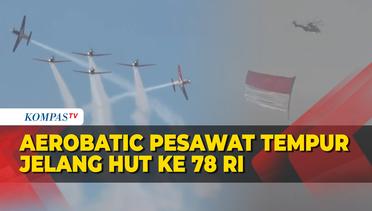 Keren! Momen TNI AU Aerobatic Pesawat Tempur Jelang HUT ke 78 RI