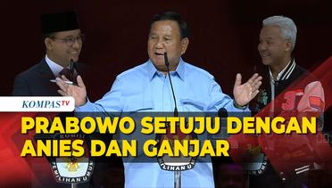 Saat Prabowo Berkali-kali Setuju dengan Anies dan Ganjar di Debat Capres Terakhir
