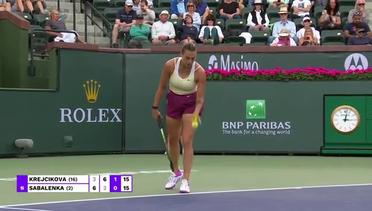 Barbora Krejcikova vs Aryna Sabalenka - Highlights | WTA BNP Paribas Open 2023