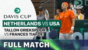 Full Match | Netherlands (Tallon Griekspoor) vs USA (Frances Tiafoe) | Davis Cup 2023