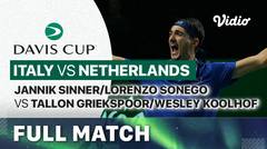 Italy (Jannik Sinner/Lorenzo Sonego) vs Netherlands (Tallon Griekspoor/Wesley Koolhof) - Full Match | Davis Cup 2023