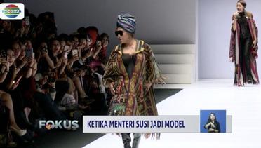 Begini Aksi Susi Pudjiastuti Jadi Model Catwalk di JFW 2019 - Fokus