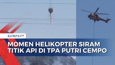 Detik-Detik Helikopter Siram Titik Api di TPA Putri Cempo Solo