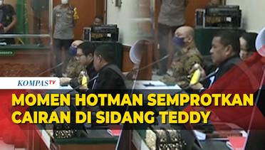 Momen Hotman Paris Semprot Cairan saat Jaksa Tanya Saksi di Sidang Teddy Minahasa