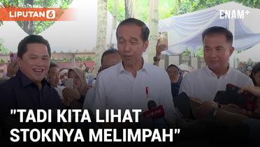 Tinjau Gudang Bulog, Jokowi Pastikan Stok Aman