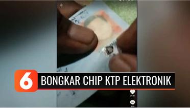 Viral Video Seorang Warga Aceh Barat Membongkar Chip KTP Elektronik | Liputan 6
