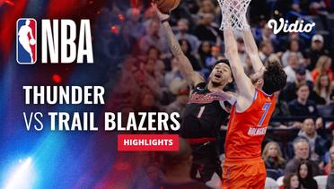 Oklahoma City Thunder vs Portland Trail Blazers - Highlights | NBA Regular Season