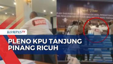 Ricuh! Saksi Parpol Ngamuk Lempar Meja saat Rapat Pleno KPU di Tanjung Pinang